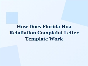 Understanding Florida Hoa Complaint Letter Templates