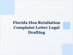 Hoa Retaliation Complaint Letters and Legal Documents
