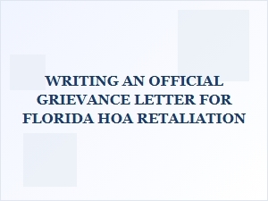 Florida Hoa Retaliation Complaint Letter